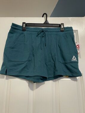 Reebok Women's Teal Athletic Drawstring Shorts